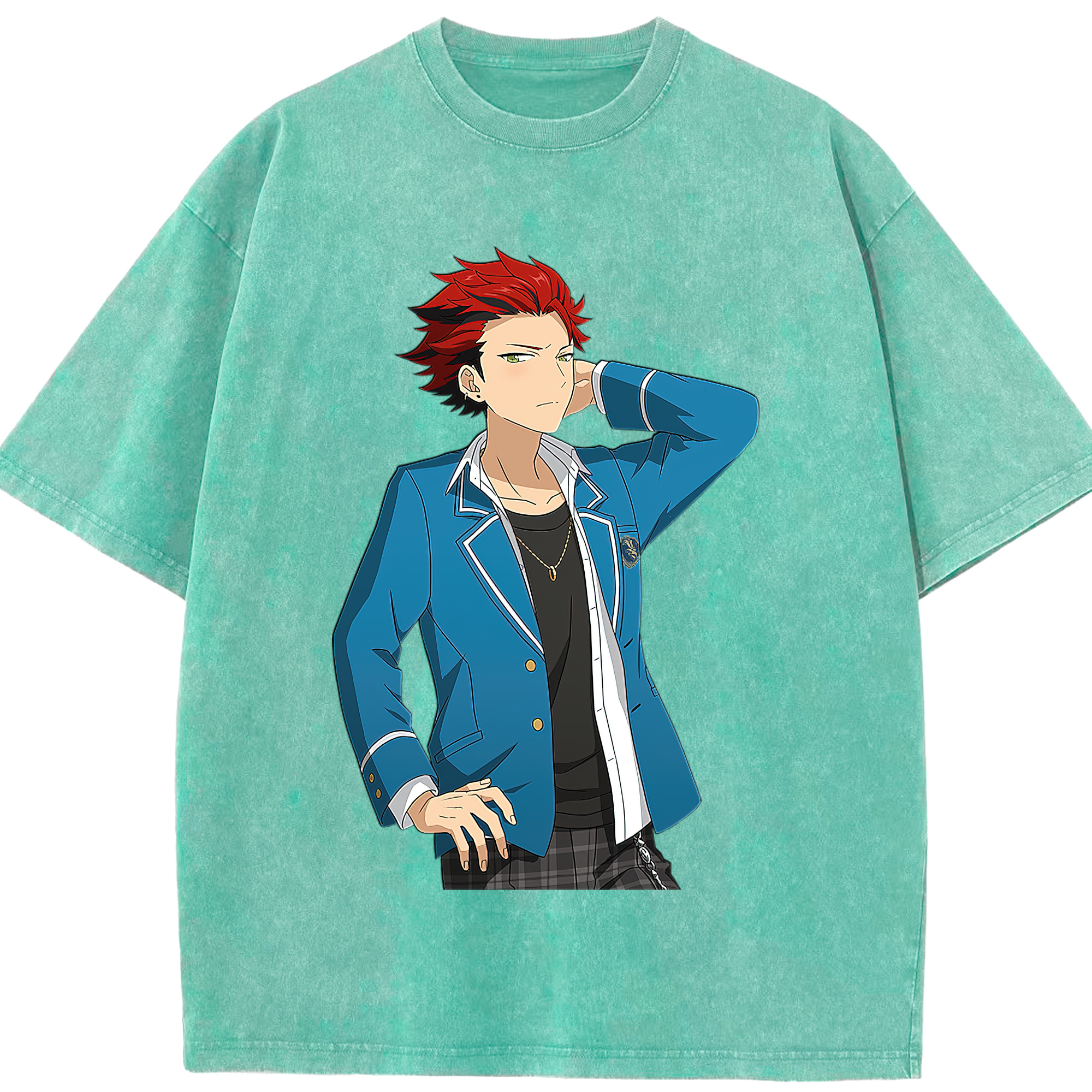 （画像用） あんさんぶるスターズ! Ensemble Stars 綿100% ヴィンテージ風 半袖Tシャツ（フロントプリント）
